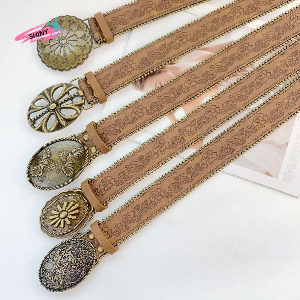 Alloy Cowgirl Buckle Belt Vintage Jeans Decor Cowboy Waistband Punk Strap Buckle Flower PU Hollow Belt Waist Accessories
Alloy Cowgirl Buckle Belt Vintage Jeans Decor Cowboy Waistband Punk Strap Buckle Flower PU Hollow Belt Waist Accessories