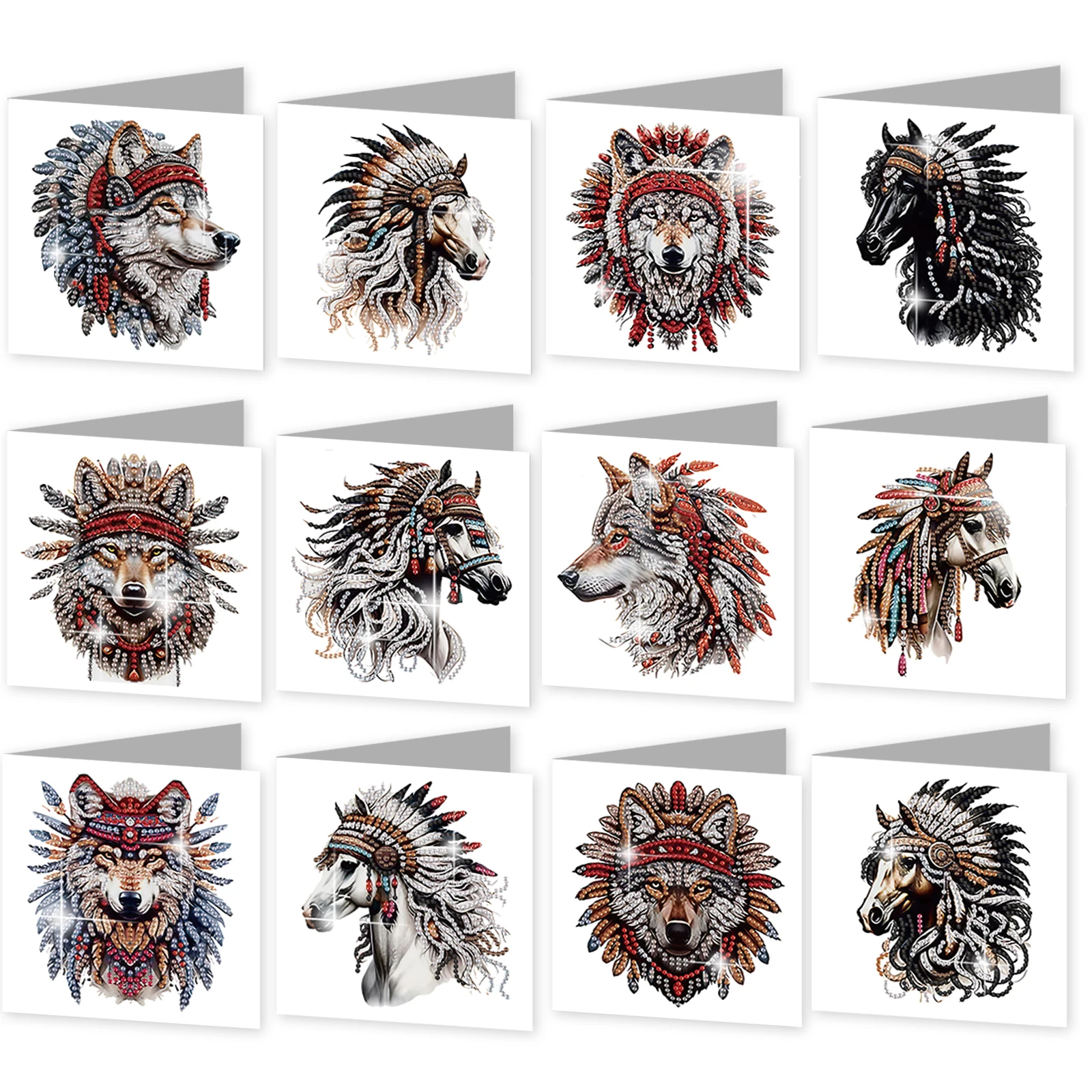12Pcs Flower Animal DIY Diamond Art Painting Greeting Card Kit Diamond Art Cards for Beginner Adult Birthday Holiday Blessing
12Pcs Flower Animal DIY Diamond Art Painting Greeting Card Kit Diamond Art Cards for Beginner Adult Birthday Holiday Blessing