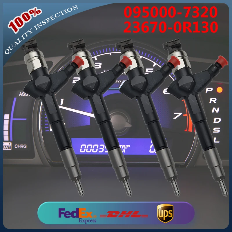 4PCS 095000-7320 23670-0R130 23670-0R180 Common Rail Injector for Toyota Engine 1AD-FTV 2AD-FTV Avensis Corolla RAV 4
4PCS 095000-7320 23670-0R130 23670-0R180 Common Rail Injector for Toyota Engine 1AD-FTV 2AD-FTV Avensis Corolla RAV 4