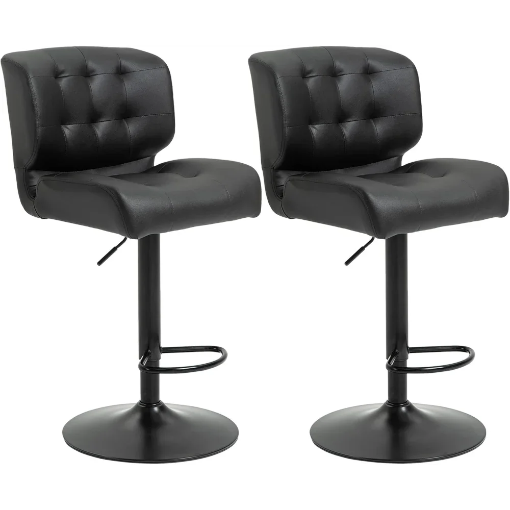 Bar Height Bar Stools Set of 2 with Adjustable Seat, Adjustable Swivel Barstools with Thick Padded Cushion and Metal Footrest
Bar Height Bar Stools Set of 2 with Adjustable Seat, Adjustable Swivel Barstools with Thick Padded Cushion and Metal Footrest