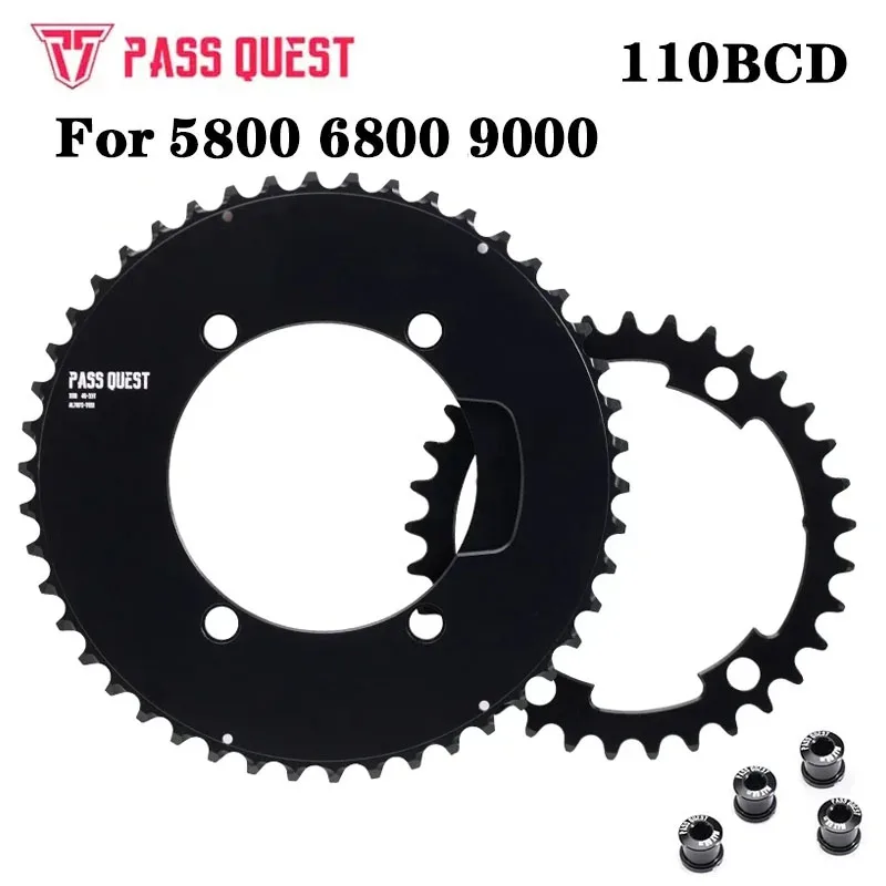 PASS QUEST 110BCD Double Chainring 46-33T/48-35T/50-34T/52-36T/53-39T/54-40T 2X Sprocket for DA9000,5800,6800 Bicycle Parts
PASS QUEST 110BCD Double Chainring 46-33T/48-35T/50-34T/52-36T/53-39T/54-40T 2X Sprocket for DA9000,5800,6800 Bicycle Parts