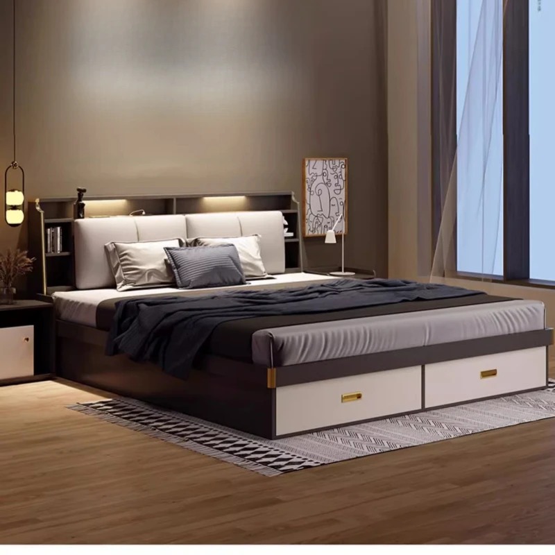 Design Comfortable Bed Frame Aesthetics Fashionable Simple Bed Wedding Organizer Luxury Modern Double Wood Muebles Furniture
Design Comfortable Bed Frame Aesthetics Fashionable Simple Bed Wedding Organizer Luxury Modern Double Wood Muebles Furniture