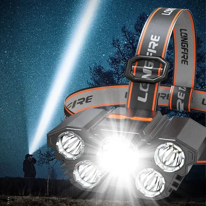 USB Rechargeable 5LED Headlamp Powerful Head Lamp with Built-in 18650 Battery Outdoor Camping Headlight Flashlight Head Light
USB Rechargeable 5LED Headlamp Powerful Head Lamp with Built-in 18650 Battery Outdoor Camping Headlight Flashlight Head Light