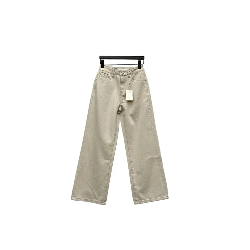 New Spring Style High-Waisted Cotton Off-White Comfortable Breathable Loose Straight Leg Jeans for Women
New Spring Style High-Waisted Cotton Off-White Comfortable Breathable Loose Straight Leg Jeans for Women