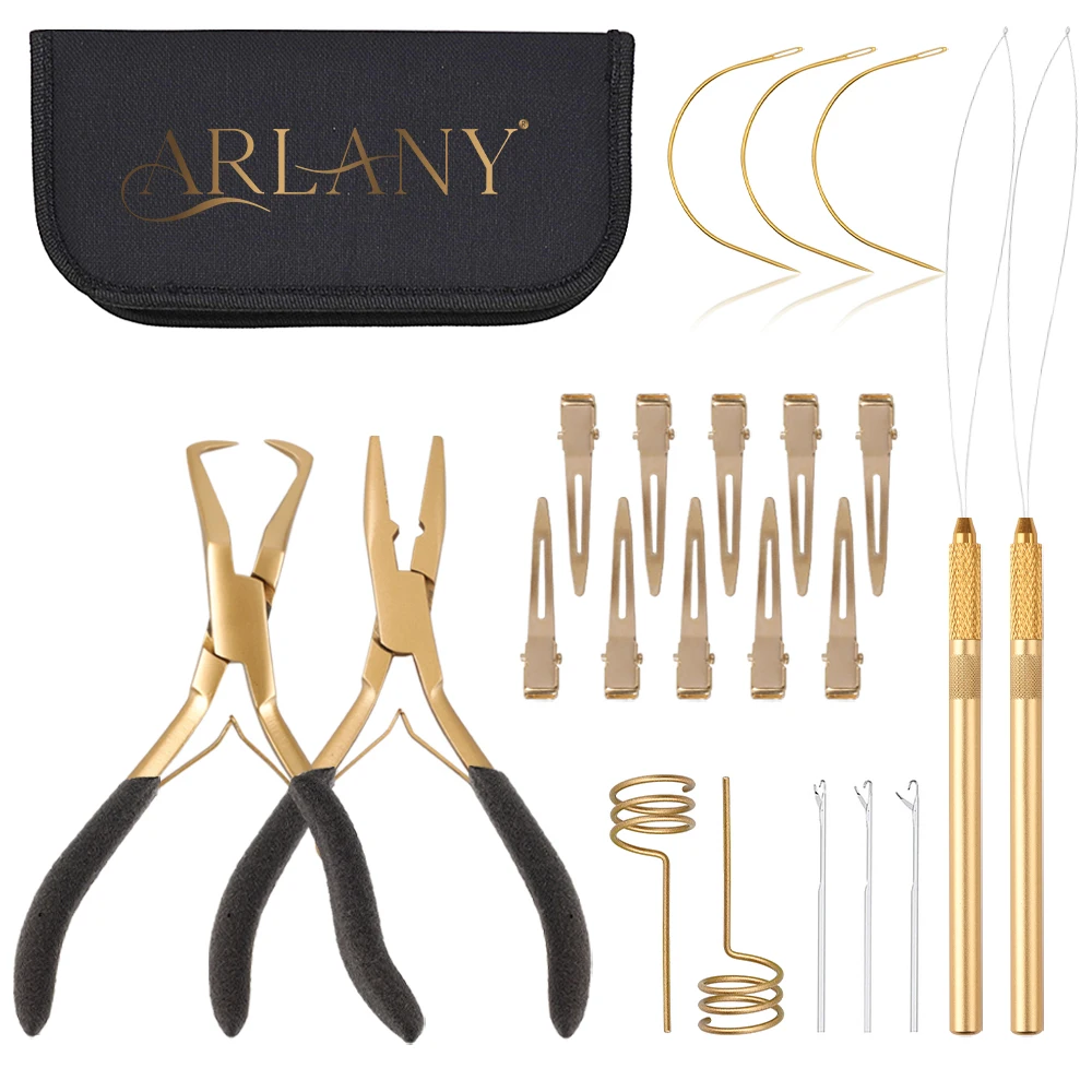 Набор инструментов ARLANY для наращивания волос: противоскользящие щипцы для закрепления и снятия волос, инструмент для работы с петлями и бусинами для наращивания волос.
Набор инструментов ARLANY для наращивания волос: противоскользящие щипцы для закрепления и снятия волос, инструмент для работы с петлями и бусинами для наращивания волос.