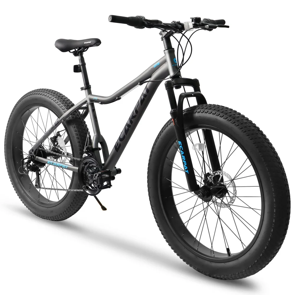 26 Inch Mountain Bike with Front Suspension 21 Speed Disc Brakes Cycling Bicycle Fat Tires Carbon Steel Frame for All Terrains
26 Inch Mountain Bike with Front Suspension 21 Speed Disc Brakes Cycling Bicycle Fat Tires Carbon Steel Frame for All Terrains