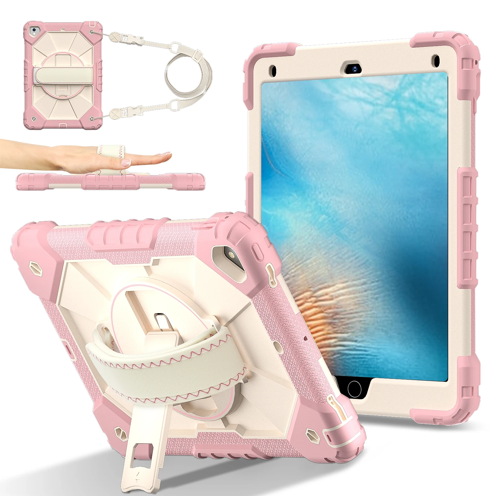Вращающийся на 360° гибридный чехол для iPad Pro 9.7 2017 2018 Air 1 2 iPad 5 6 7 5th 6th Armor Stand Cover, плечевой ремень, 3 слоя
Вращающийся на 360° гибридный чехол для iPad Pro 9.7 2017 2018 Air 1 2 iPad 5 6 7 5th 6th Armor Stand Cover, плечевой ремень, 3 слоя
