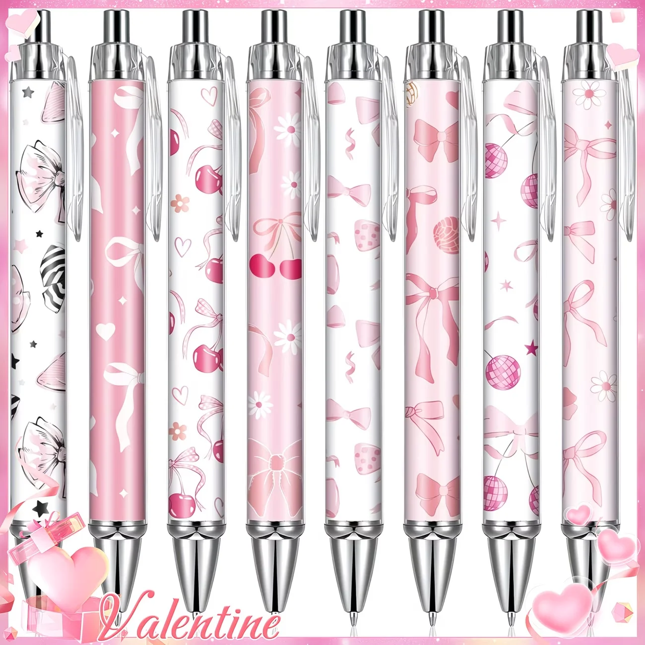 10pcs swallowtail cherry bow ballpoint pen with retractable black ink pen, exquisite swallowtail design
10pcs swallowtail cherry bow ballpoint pen with retractable black ink pen, exquisite swallowtail design