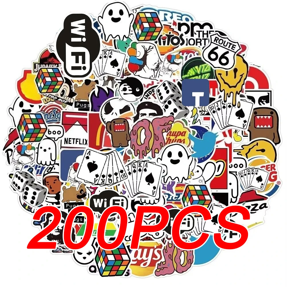 10/30/50/100/200pcs Cool Mixed Fashion Brand Logo Stickers Cartoon Sticker Decoration DIY Water Bottle Luggage Phone Case Decals
10/30/50/100/200pcs Cool Mixed Fashion Brand Logo Stickers Cartoon Sticker Decoration DIY Water Bottle Luggage Phone Case Decals