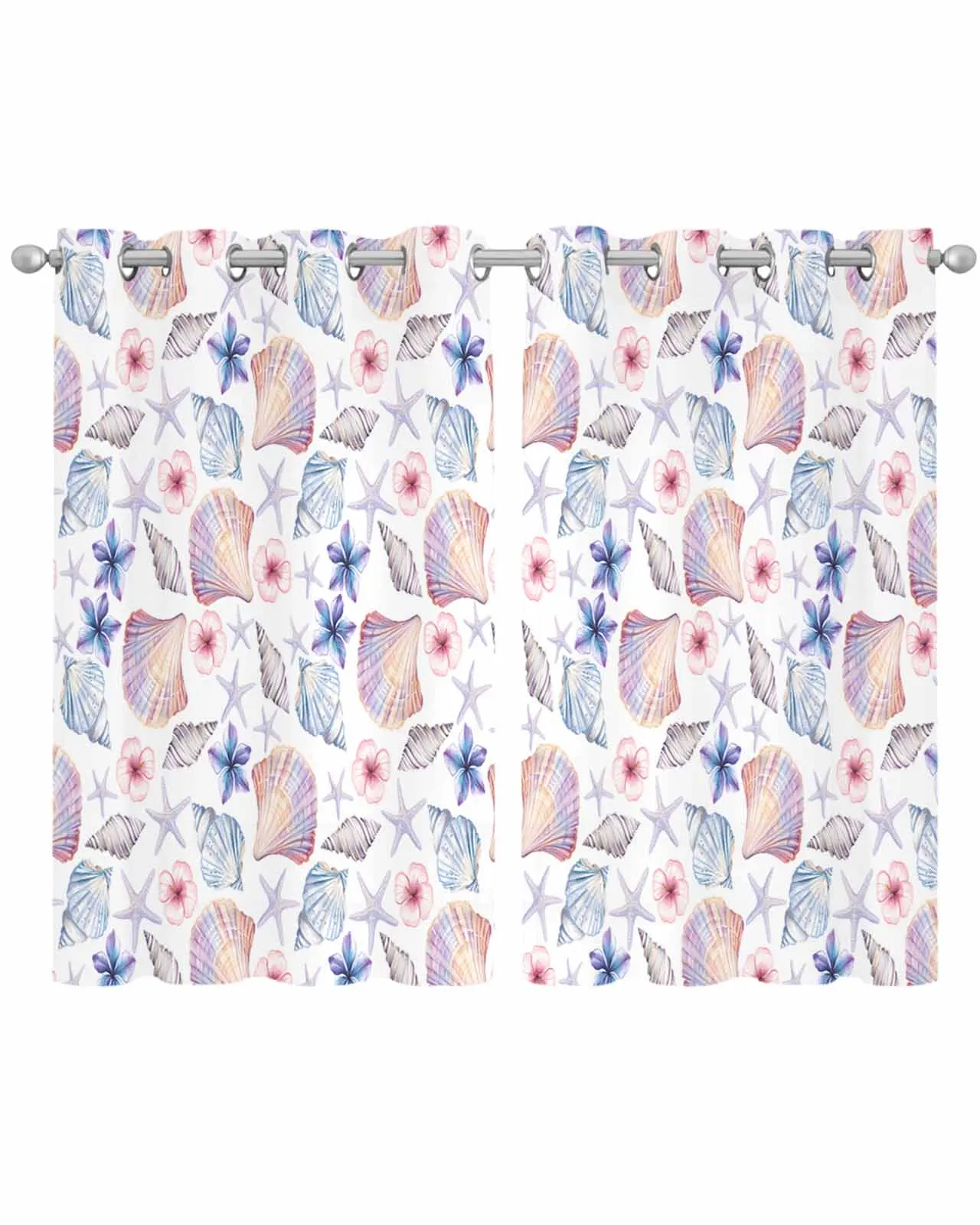 Summer Shells Starfish Flowers Tulle Living Room Decoration Transparent Sheer Curtains Bedroom Kitchen Voile Chiffon Drapes
Summer Shells Starfish Flowers Tulle Living Room Decoration Transparent Sheer Curtains Bedroom Kitchen Voile Chiffon Drapes