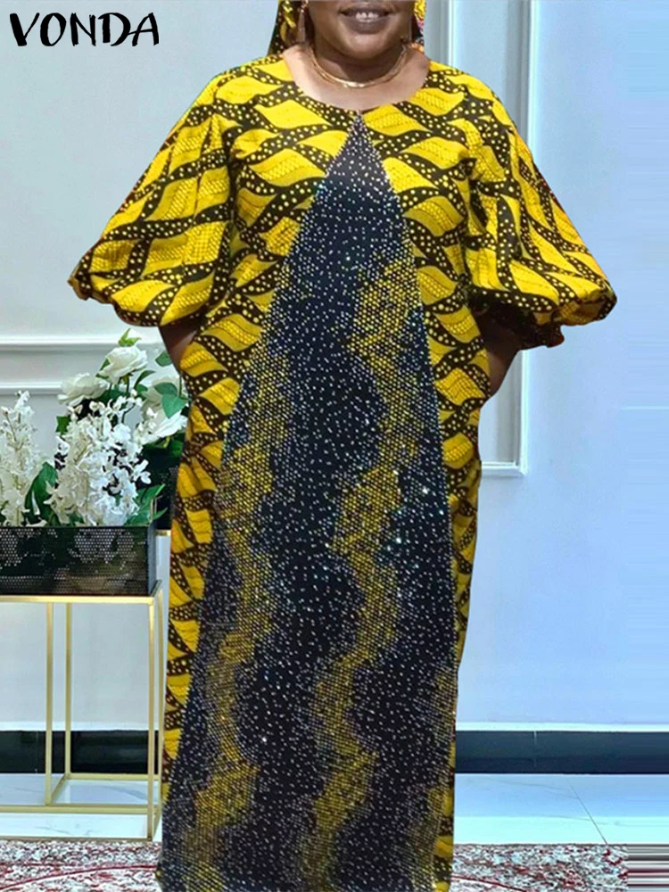 VONDA Bohemian Maxi Long Dresses 2025 Women Printing Vestidos Vintage Lantern Sleeve Casual O-Neck Sundress Loose Robe Oversized
VONDA Bohemian Maxi Long Dresses 2025 Women Printing Vestidos Vintage Lantern Sleeve Casual O-Neck Sundress Loose Robe Oversized