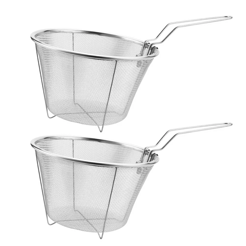 Stainless Steel Frying Basket French Fries Baskets Potato Chips Multi-purpose Drain Snack Multipurpose Storage Scampi
Stainless Steel Frying Basket French Fries Baskets Potato Chips Multi-purpose Drain Snack Multipurpose Storage Scampi