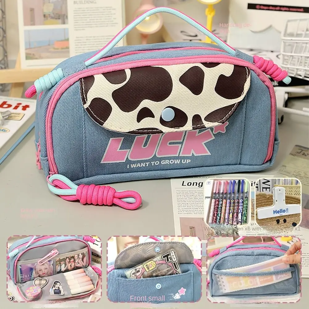 Y2K Style Pencil Case Cowboy with Strap Pen Bag Large Capacity Multi-functional Stationery Storage Pouch Office School Supplies
Y2K Style Pencil Case Cowboy with Strap Pen Bag Large Capacity Multi-functional Stationery Storage Pouch Office School Supplies