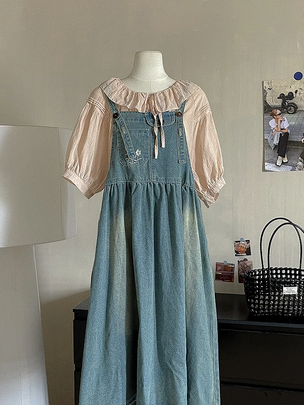 Wedbleser Asymmetric Embroidered Cowboy Vest Dress for Women 2025 Summer New Korean Style Lace Doll Neck Shirt
Wedbleser Asymmetric Embroidered Cowboy Vest Dress for Women 2025 Summer New Korean Style Lace Doll Neck Shirt