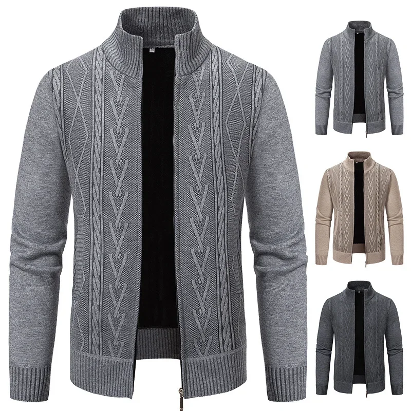 2025 Men's Casual High Collar Long Sleeve Knitted Top with Velvet Warmth for Autumn and Winter Fashion Multi Functional Jacket
2025 Men's Casual High Collar Long Sleeve Knitted Top with Velvet Warmth for Autumn and Winter Fashion Multi Functional Jacket