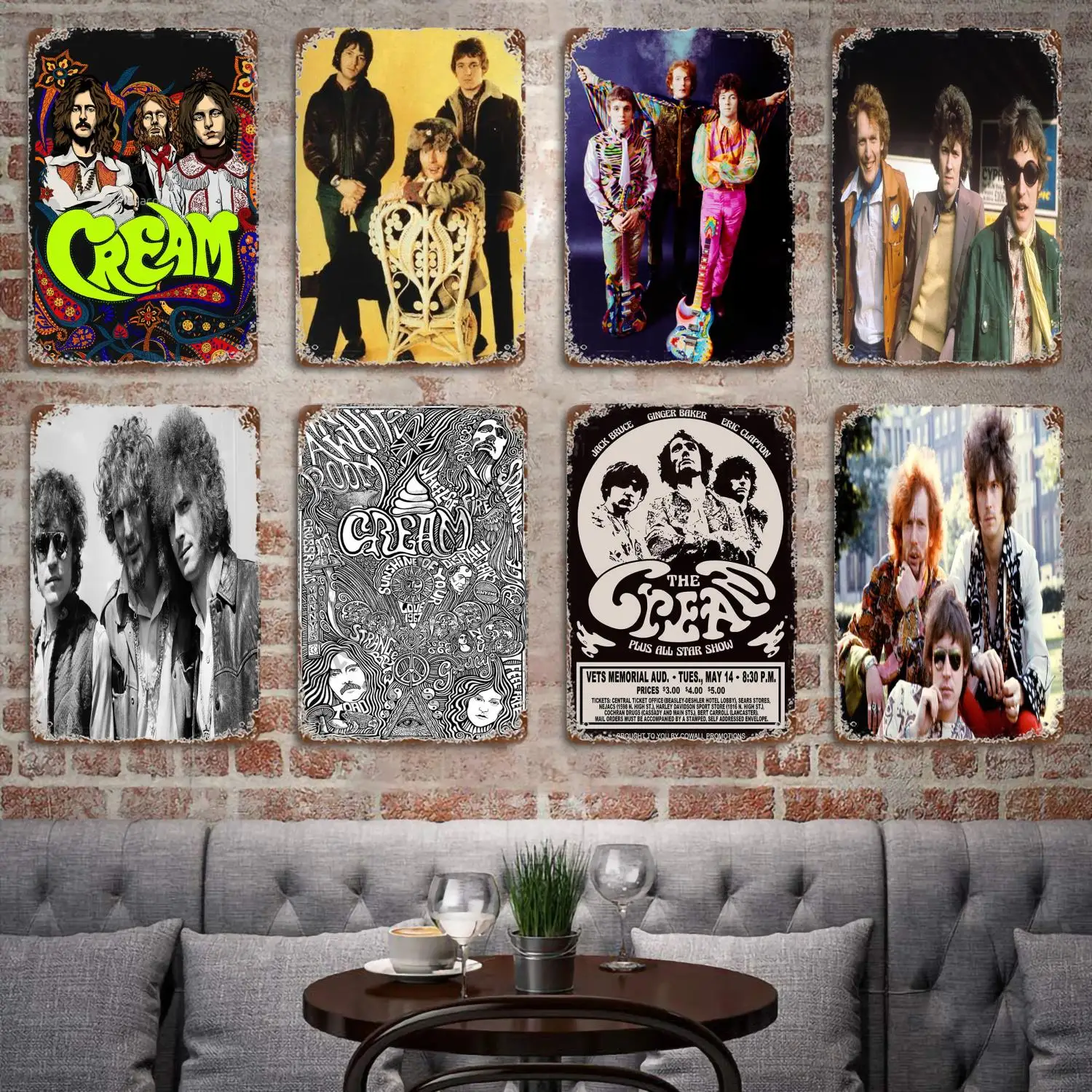 Cream Bands metal Decor Poster Vintage Tin Sign Metal Sign Decorative Plaque for Pub Bar Man Cave Club Wall Decoration
Cream Bands metal Decor Poster Vintage Tin Sign Metal Sign Decorative Plaque for Pub Bar Man Cave Club Wall Decoration