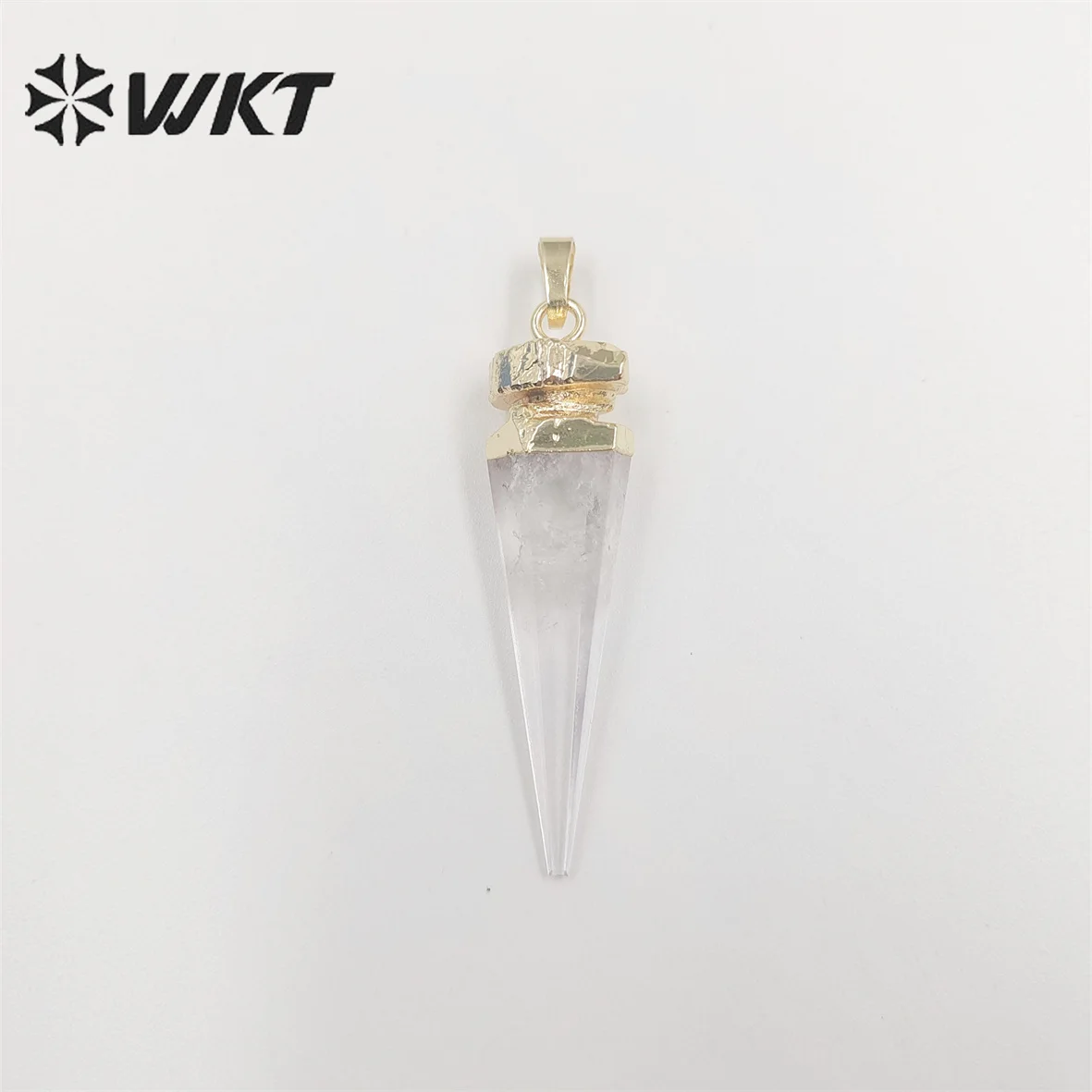WT-P1850 Wholesale Fashion Energy Crystal Quartz Point Pendant Natural Clear Stone Jewelry Long Arrow Shape For Handmade
WT-P1850 Wholesale Fashion Energy Crystal Quartz Point Pendant Natural Clear Stone Jewelry Long Arrow Shape For Handmade