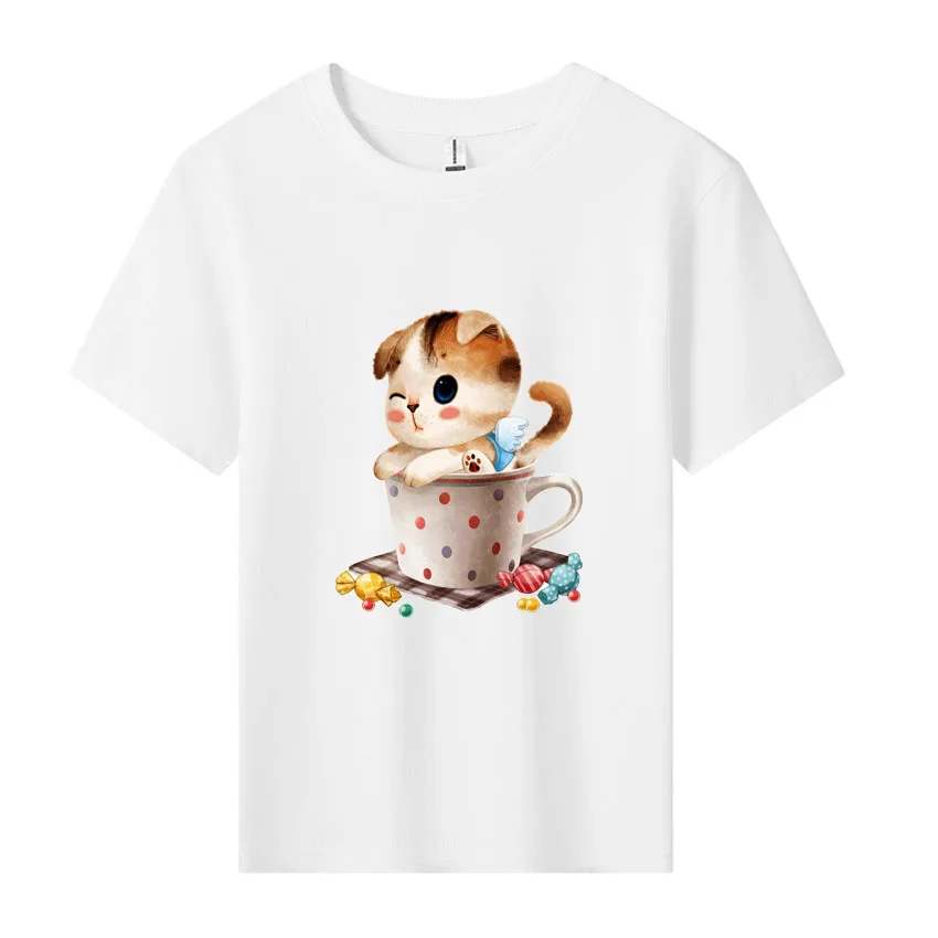 Cute Cat Print Boys T Shirt for Summer Boy T-Shirts Short Sleeves Kids Clothes Cotton Tops Girls Children's Neutral Tee
Cute Cat Print Boys T Shirt for Summer Boy T-Shirts Short Sleeves Kids Clothes Cotton Tops Girls Children's Neutral Tee