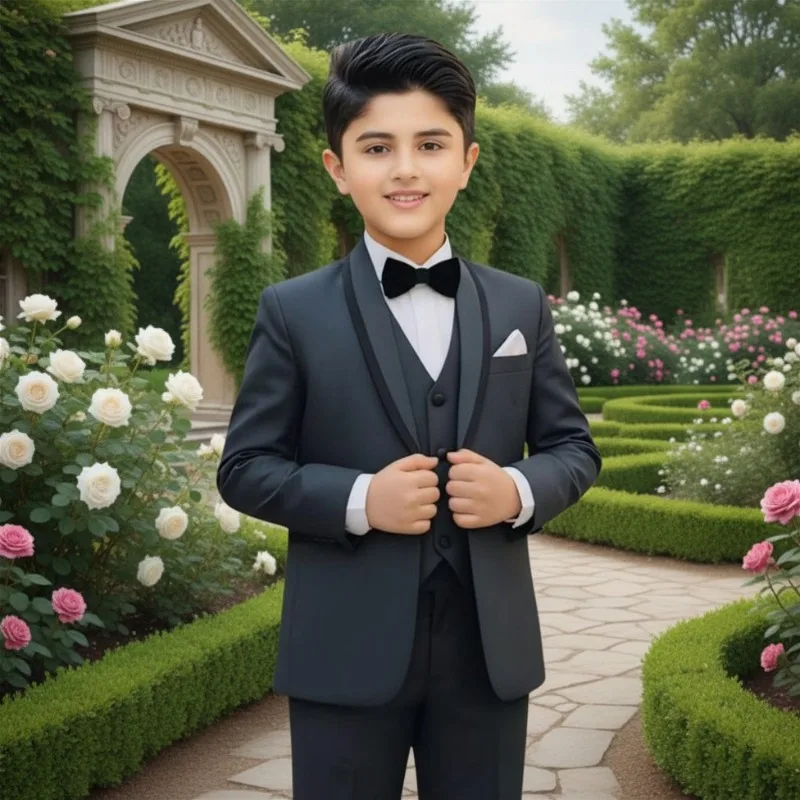 Dark Grey Boy Suits 3 Pieces Kids Wedding Suits Wedding Formal Tuxedo Birthday Party Wear Comfortable Child Suit Set Custom Suit
Dark Grey Boy Suits 3 Pieces Kids Wedding Suits Wedding Formal Tuxedo Birthday Party Wear Comfortable Child Suit Set Custom Suit