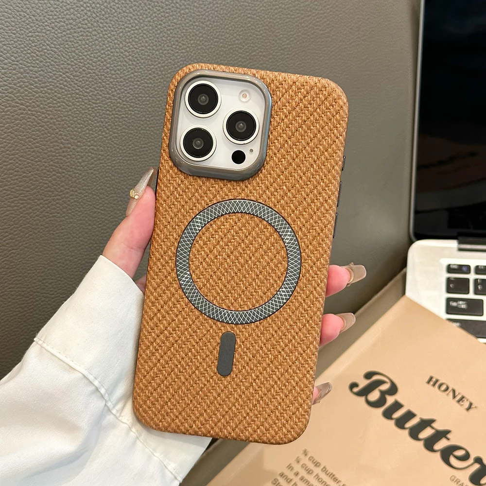 Magnetic Circle Leather Case For iPhone 13 14 15 16 Pro Max Sleek Metal Camera Fabric Texture Good Phone Grip Soft Cover
Magnetic Circle Leather Case For iPhone 13 14 15 16 Pro Max Sleek Metal Camera Fabric Texture Good Phone Grip Soft Cover