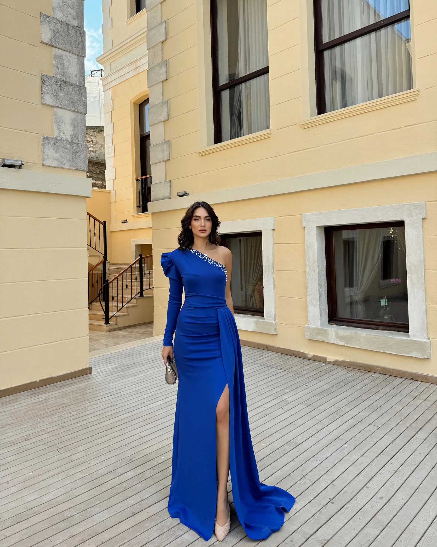 Customized Temperament One Shoulder Pearls Panel Train Evening Dresses Graceful Jersey Pleats Vestido De Festa Vestido
Customized Temperament One Shoulder Pearls Panel Train Evening Dresses Graceful Jersey Pleats Vestido De Festa Vestido