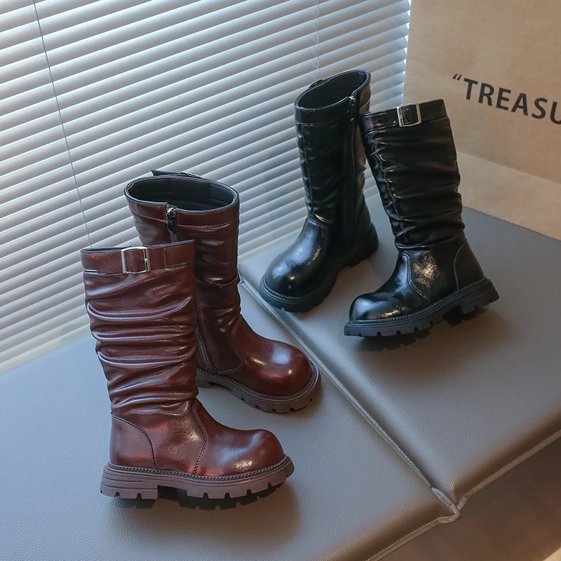 2025 Winter New Children Casual Knee-high Boots for Girls Fashion Korean Style Soft Bottom Anti-slippery Versatile Leather Shoes
2025 Winter New Children Casual Knee-high Boots for Girls Fashion Korean Style Soft Bottom Anti-slippery Versatile Leather Shoes