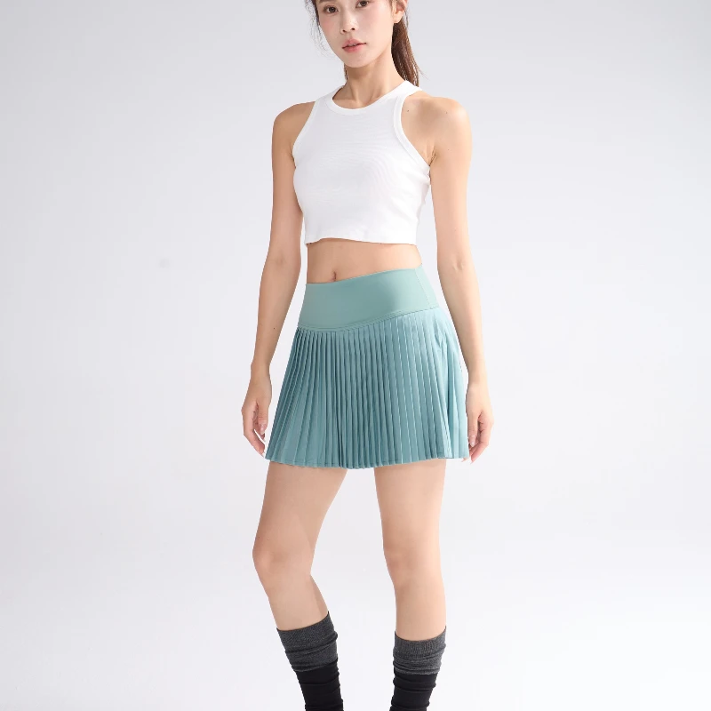 Yuga Sports High Waist Pleated Skirt Solid Tennis Skirt Women Fitness Running Breathable Quick Drying Golf Skirt Fashion Summer
Yuga Sports High Waist Pleated Skirt Solid Tennis Skirt Women Fitness Running Breathable Quick Drying Golf Skirt Fashion Summer