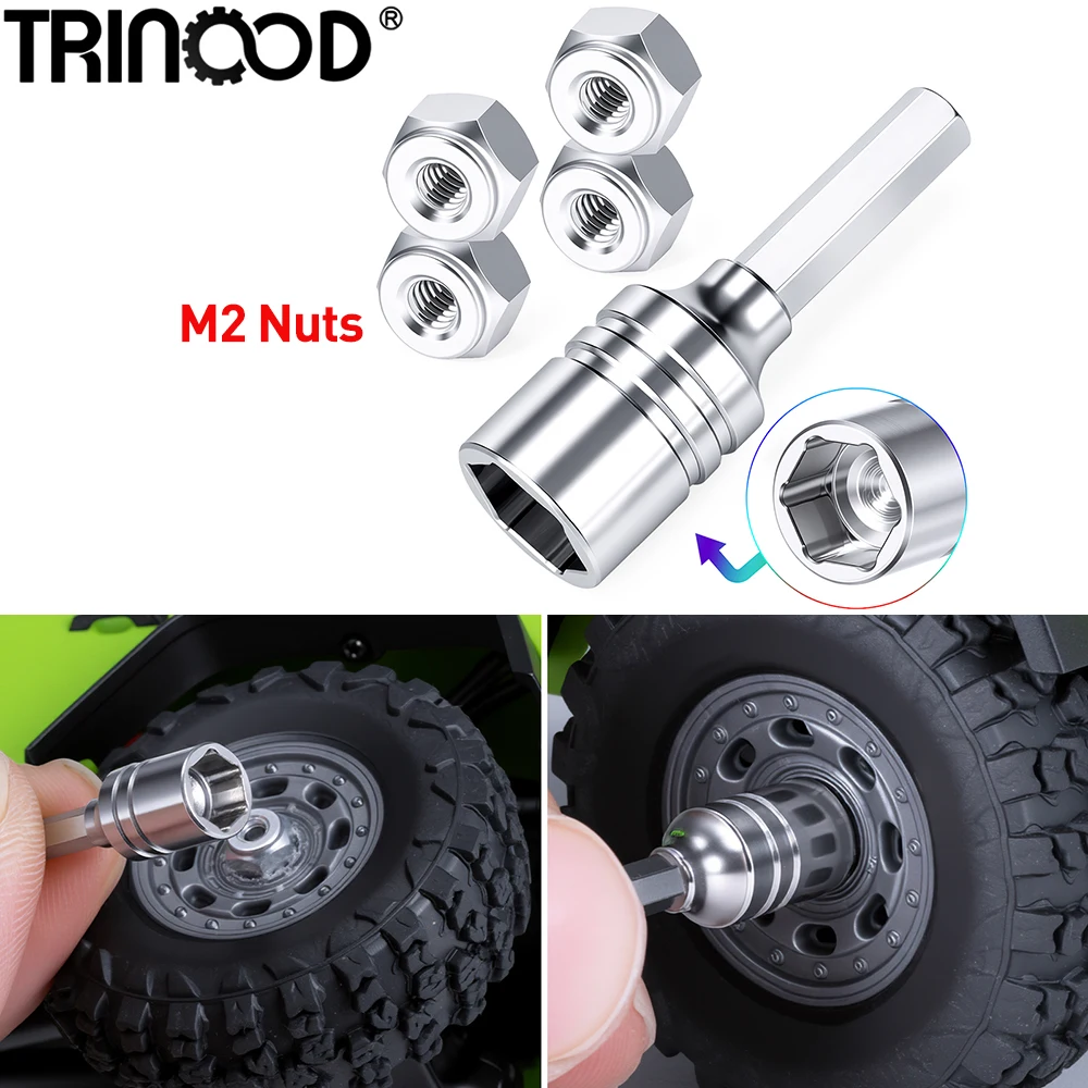 TRINOOD M2 Wheel Hub Nuts and Repair Tools for 1/30 Axial SCX30 RC Rock Crawler Car Upgrade Parts
TRINOOD M2 Wheel Hub Nuts and Repair Tools for 1/30 Axial SCX30 RC Rock Crawler Car Upgrade Parts