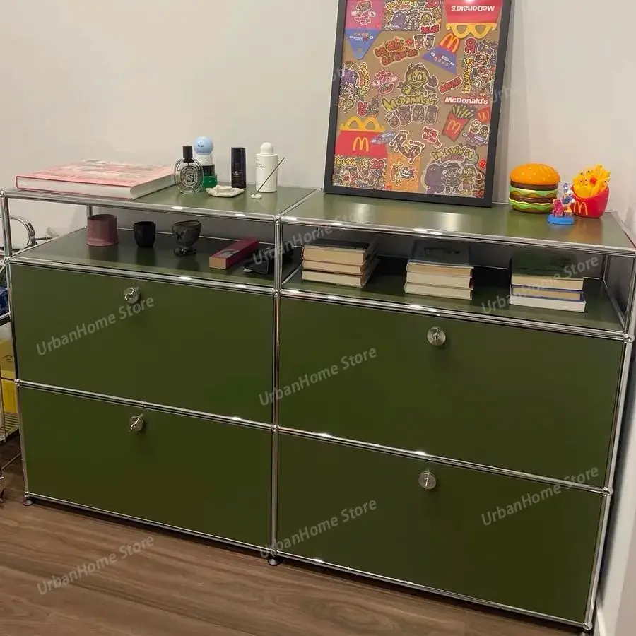 Modern Module Living Room Cabinets Sideboard Stainless Steel TV Cabinet Storage Combination Wooden Chest of Drawers, Olive Green
Modern Module Living Room Cabinets Sideboard Stainless Steel TV Cabinet Storage Combination Wooden Chest of Drawers, Olive Green