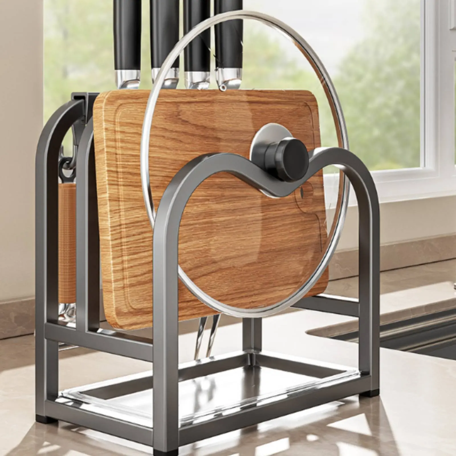 Blade and Board Holder Easy to Clean Cutting Board Holder Lid Storage Rack Stable Base Blade Block Holder Multifunctional
Blade and Board Holder Easy to Clean Cutting Board Holder Lid Storage Rack Stable Base Blade Block Holder Multifunctional