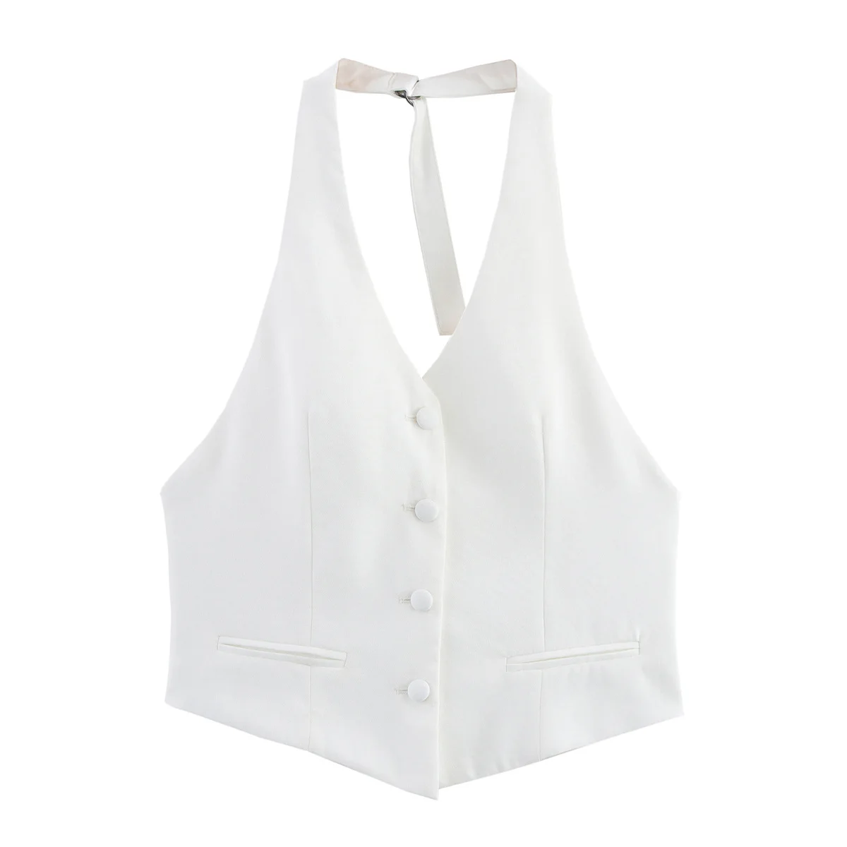 2025 Women Fashion V Neck Sleeveless Backless White Halter Tops Female Breasted Business Summer Slim Camisole Vest 9070
2025 Women Fashion V Neck Sleeveless Backless White Halter Tops Female Breasted Business Summer Slim Camisole Vest 9070