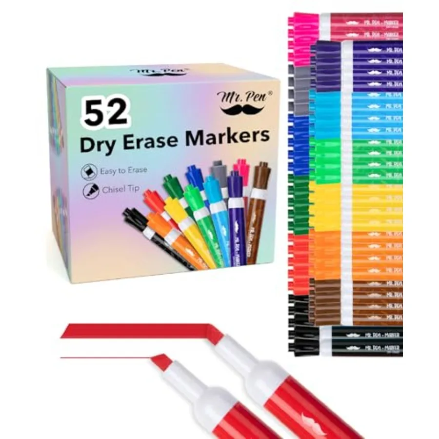 Dry Erase Markers,,Assorted Colors, Low Odor Ink, Chisel Tip, Bulk White Board Markers Dry Erase, Ideal for Classroom, Back to
Dry Erase Markers,,Assorted Colors, Low Odor Ink, Chisel Tip, Bulk White Board Markers Dry Erase, Ideal for Classroom, Back to