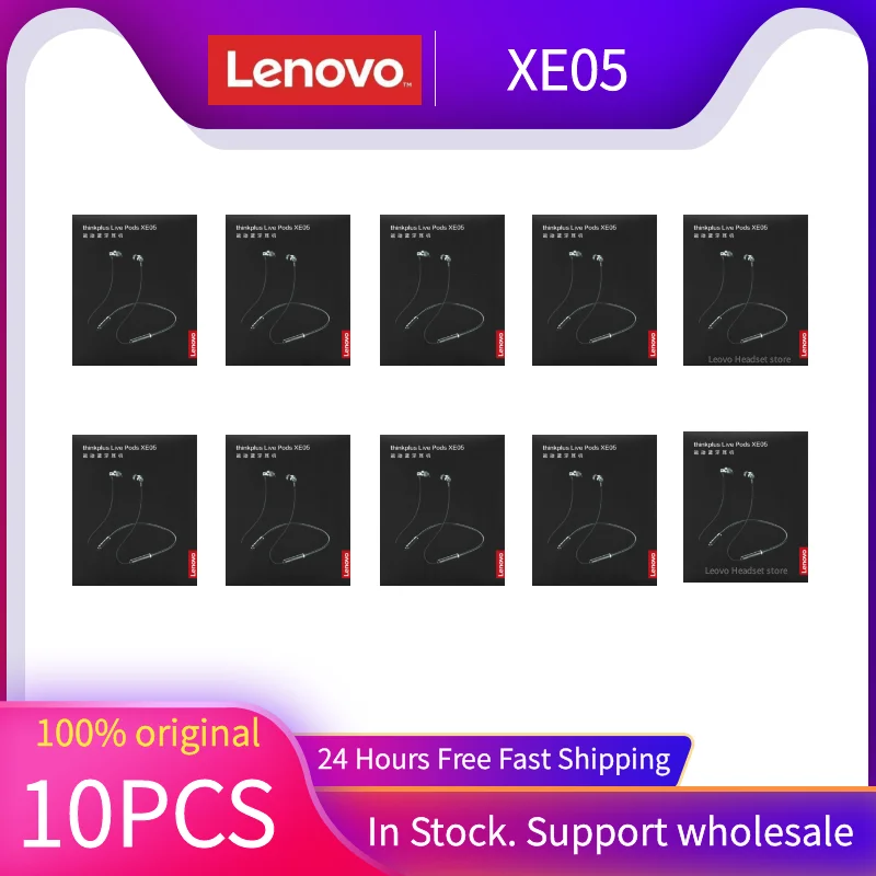 Original Lenovo XE05 headphones 5PCS 10PCS neck-worn Bluetooth headphones in-ear noise cancelling waterproof sport wholesale
Original Lenovo XE05 headphones 5PCS 10PCS neck-worn Bluetooth headphones in-ear noise cancelling waterproof sport wholesale