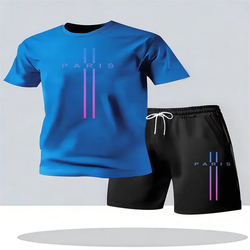 New Summer Men's Casual T-Shirt and Shorts Two-Piece Set Relaxed Fit Men's Short-Sleeve Breathable Athletic Set Two-Piece Set
New Summer Men's Casual T-Shirt and Shorts Two-Piece Set Relaxed Fit Men's Short-Sleeve Breathable Athletic Set Two-Piece Set