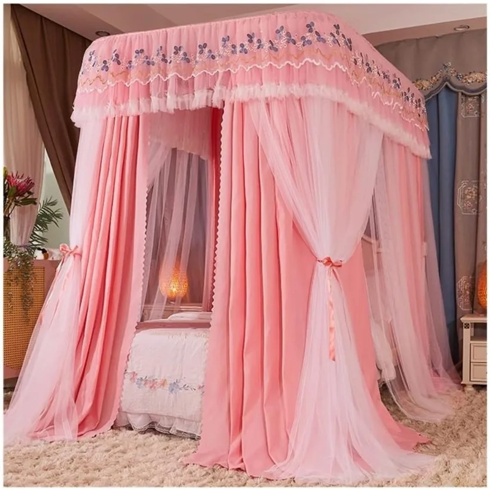 Bed Canopy Curtain, U-Shaped Metal Rail Bed Net for Bedroom Decoration, Dustproof & Shading Bed Curtain(Style 3,1.5x2x2m)
Bed Canopy Curtain, U-Shaped Metal Rail Bed Net for Bedroom Decoration, Dustproof & Shading Bed Curtain(Style 3,1.5x2x2m)