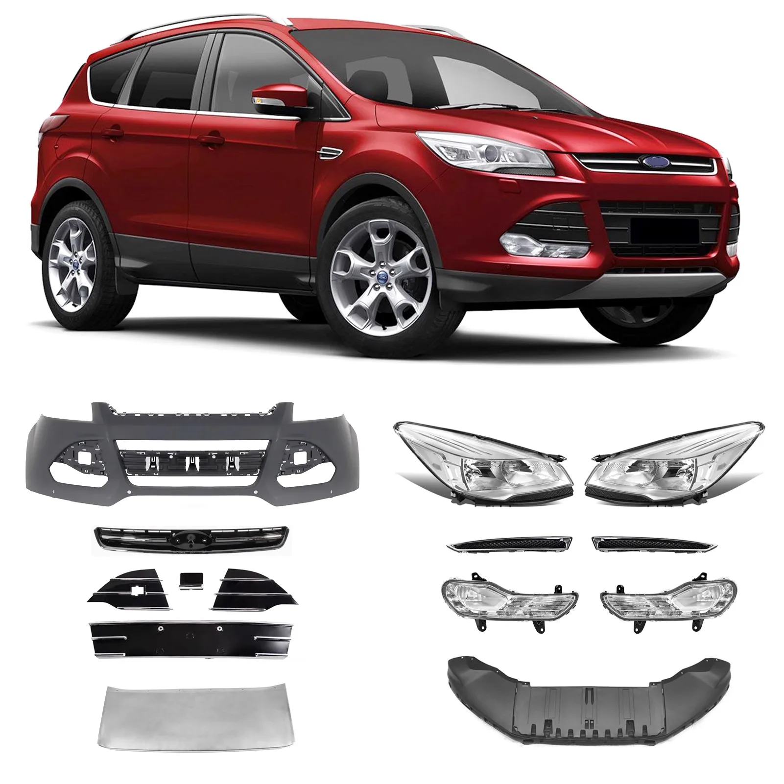 Комплект кузова, передний бампер для Ford kuga escape 13-16, решетка противотуманной фары, бампер, нижняя пластина, рамка лампы, накладка, автомобильные аксессуары
Комплект кузова, передний бампер для Ford kuga escape 13-16, решетка противотуманной фары, бампер, нижняя пластина, рамка лампы, накладка, автомобильные аксессуары