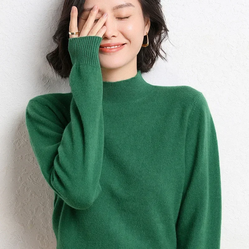 Autumn Winter Women Sweater Casual Warm Bottoming Shirts Mock Neck Basic Knitwear Long Sleeve Pullovers Korean Fashion Jumper
Autumn Winter Women Sweater Casual Warm Bottoming Shirts Mock Neck Basic Knitwear Long Sleeve Pullovers Korean Fashion Jumper