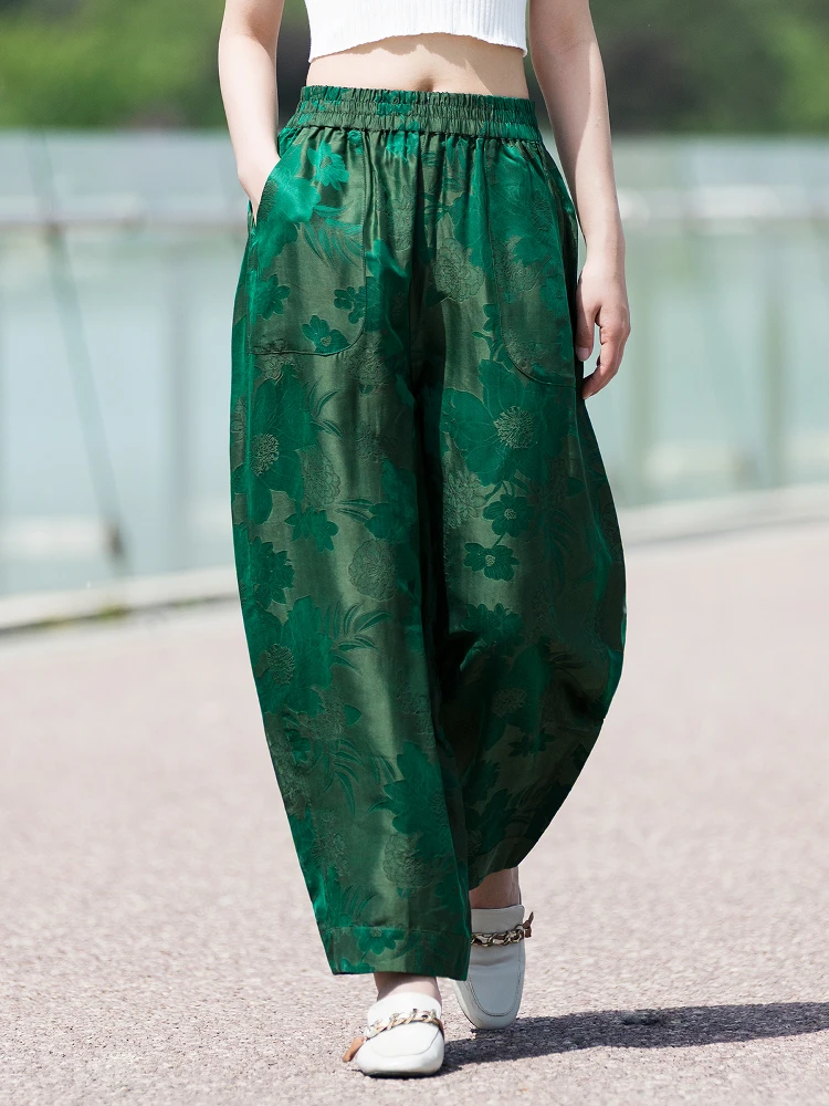 Шелковые брюки для отдыха женские, с высокой талией, на резинке, из плотного шелка Xiangyun, свободного кроя, длиной до щиколотки
Шелковые брюки для отдыха женские, с высокой талией, на резинке, из плотного шелка Xiangyun, свободного кроя, длиной до щиколотки