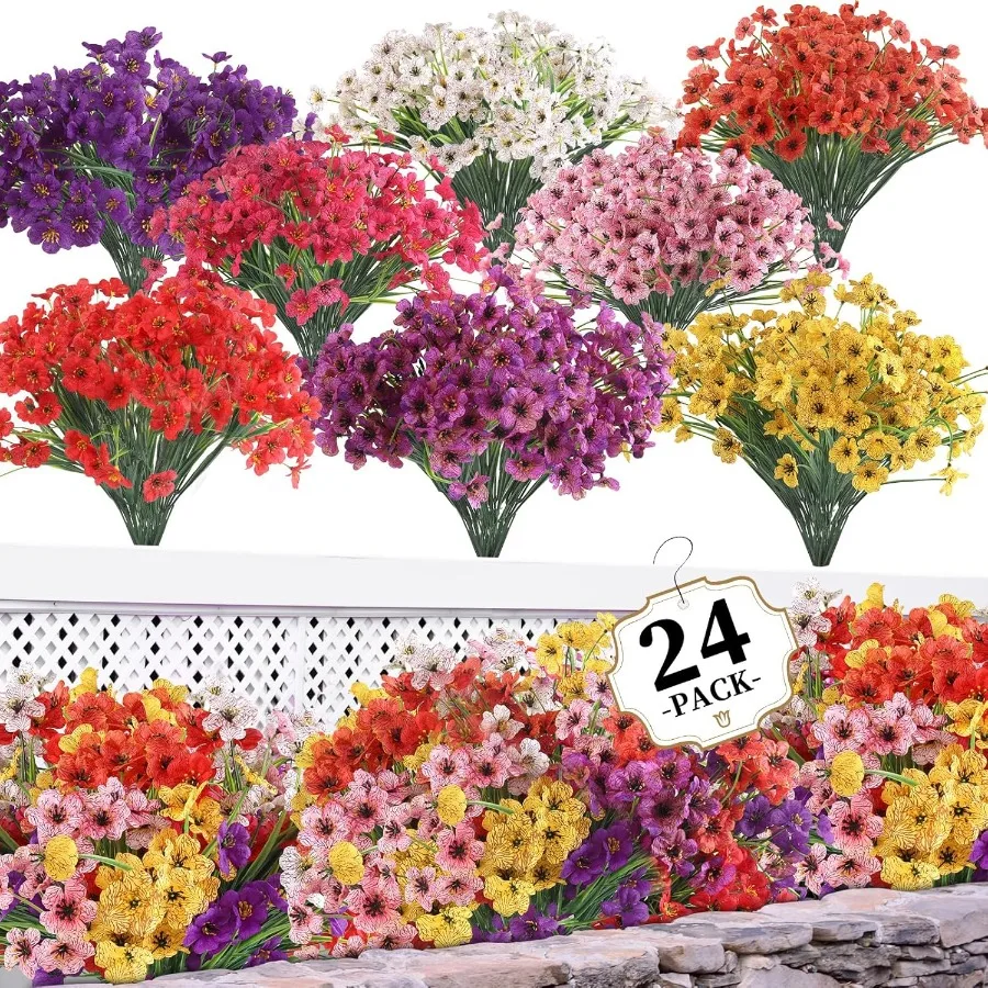 24 Bundles Artificial Flowers for Outdoors Indoors Fake Flowers Plants for Indoor Outside Garden Porch Window Box Home Wedding
24 Bundles Artificial Flowers for Outdoors Indoors Fake Flowers Plants for Indoor Outside Garden Porch Window Box Home Wedding
