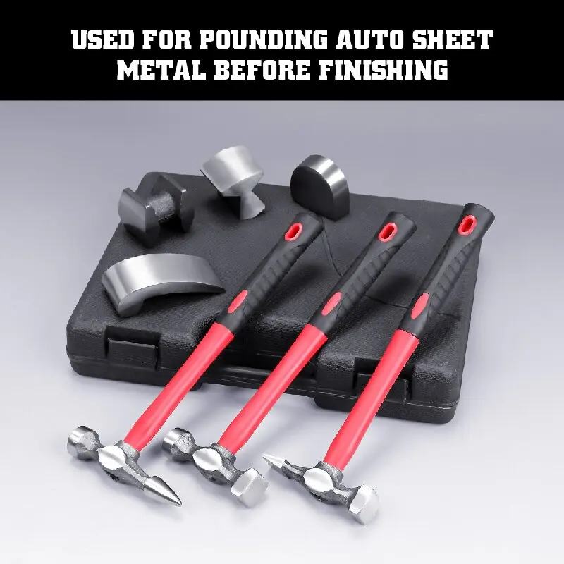 65667. Carbon Steel Sheet Metal Repair Hammer 7pc Automobile Pit Leveling, Reduction 3.6
65667. Carbon Steel Sheet Metal Repair Hammer 7pc Automobile Pit Leveling, Reduction 3.6
