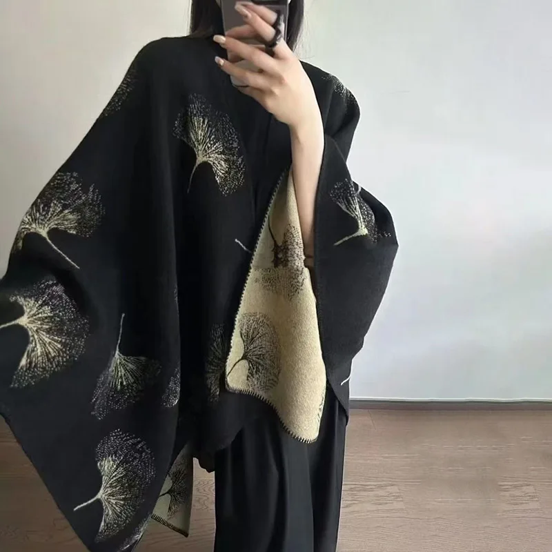 Новая осенне-зимняя шаль из имитации кашемира, вязаный шарф гинкго билоба, шаль в этническом стиле с женским теплым утолщенным
Новая осенне-зимняя шаль из имитации кашемира, вязаный шарф гинкго билоба, шаль в этническом стиле с женским теплым утолщенным