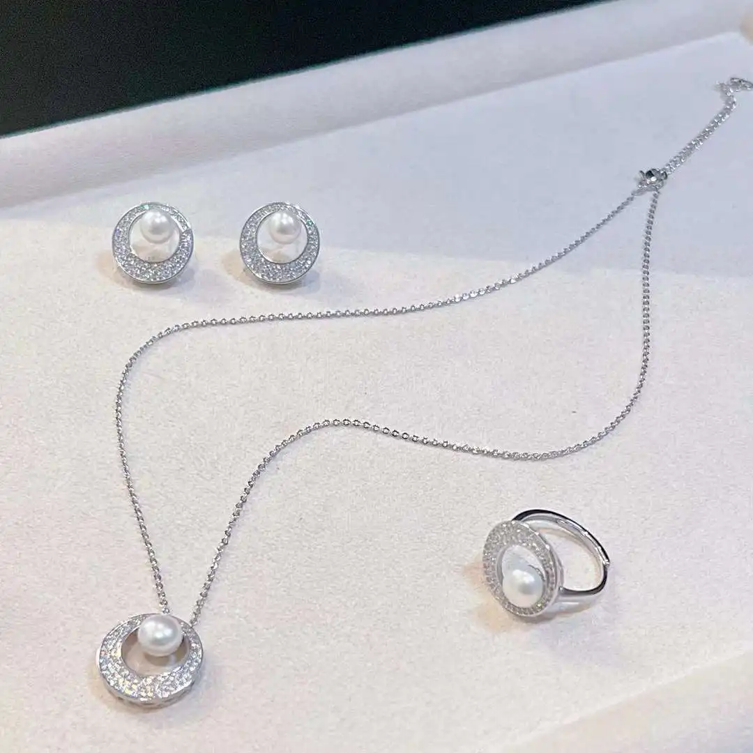 Mother's Day New Recommendation AAAAA Fashion Silver Plated Brass Round Set 7-8mm Natural Freshwater Pearl Necklace Ring
Mother's Day New Recommendation AAAAA Fashion Silver Plated Brass Round Set 7-8mm Natural Freshwater Pearl Necklace Ring