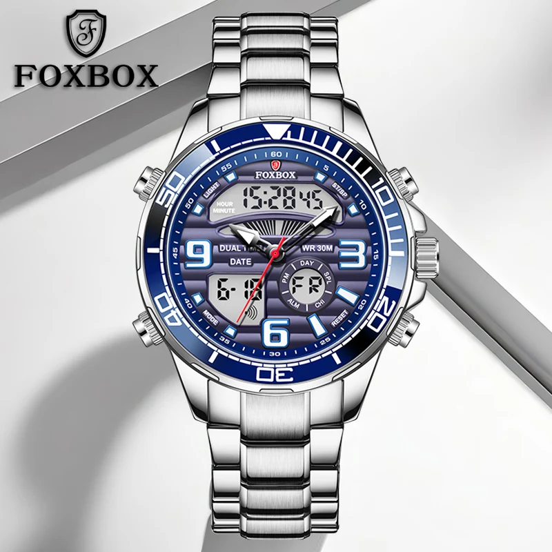 LIGE Лучшие роскошные мужские часы FOXBOX со светодиодной подсветкой и большим циферблатом, военные мужские часы из нержавеющей стали, водонепроницаемые кварцевые наручные часы Reloj Hombre
LIGE Лучшие роскошные мужские часы FOXBOX со светодиодной подсветкой и большим циферблатом, военные мужские часы из нержавеющей стали, водонепроницаемые кварцевые наручные часы Reloj Hombre