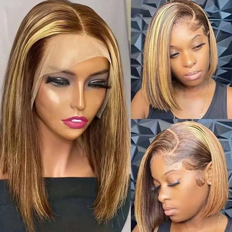 Highlight 13×4 HD Lace Front Human Hair Wigs P4/27 Ombre Brown Colored Straight Lace Frontal Wig For Women Pre Plucked 12 Inch
Highlight 13×4 HD Lace Front Human Hair Wigs P4/27 Ombre Brown Colored Straight Lace Frontal Wig For Women Pre Plucked 12 Inch