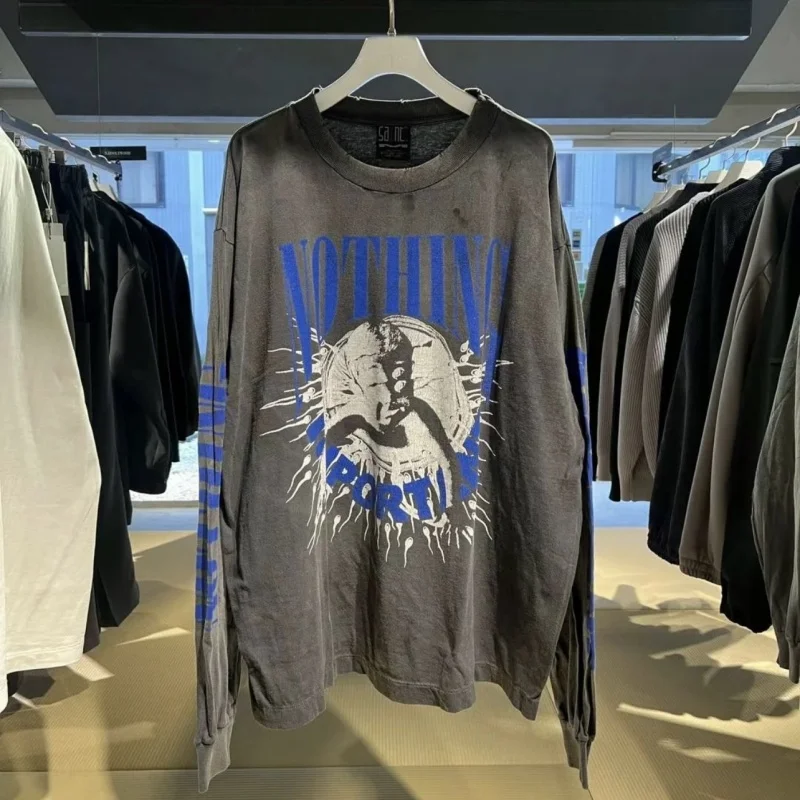 Aged SAINT High Street Sweatshirt Mens Womens Vintage Character Letter Pattern Print Casual Oversized Round Neck Sweatshirt
Aged SAINT High Street Sweatshirt Mens Womens Vintage Character Letter Pattern Print Casual Oversized Round Neck Sweatshirt
