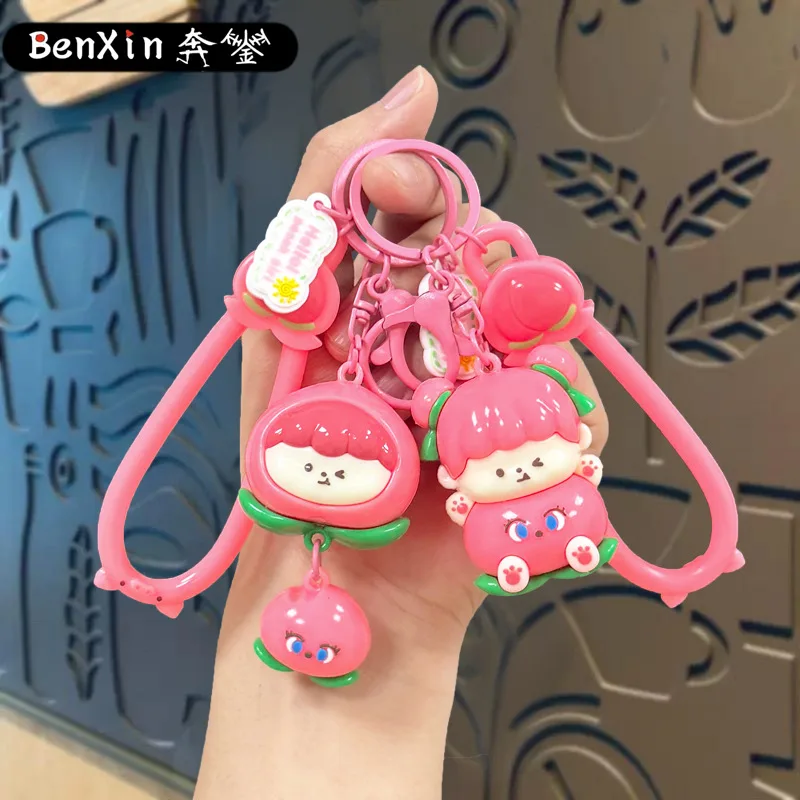 Minso creative and cute fruit girl doll keychain bag pendant car key chain pendant Children's gift
Minso creative and cute fruit girl doll keychain bag pendant car key chain pendant Children's gift