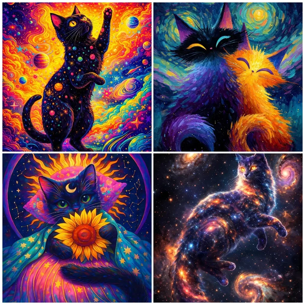 Cosmic Rainbow Nebula Magic Black Cat Jigsaw Puzzle, Van Gogh Star & Tarot Sun Moon Kitty Home Wall Decor
Cosmic Rainbow Nebula Magic Black Cat Jigsaw Puzzle, Van Gogh Star & Tarot Sun Moon Kitty Home Wall Decor