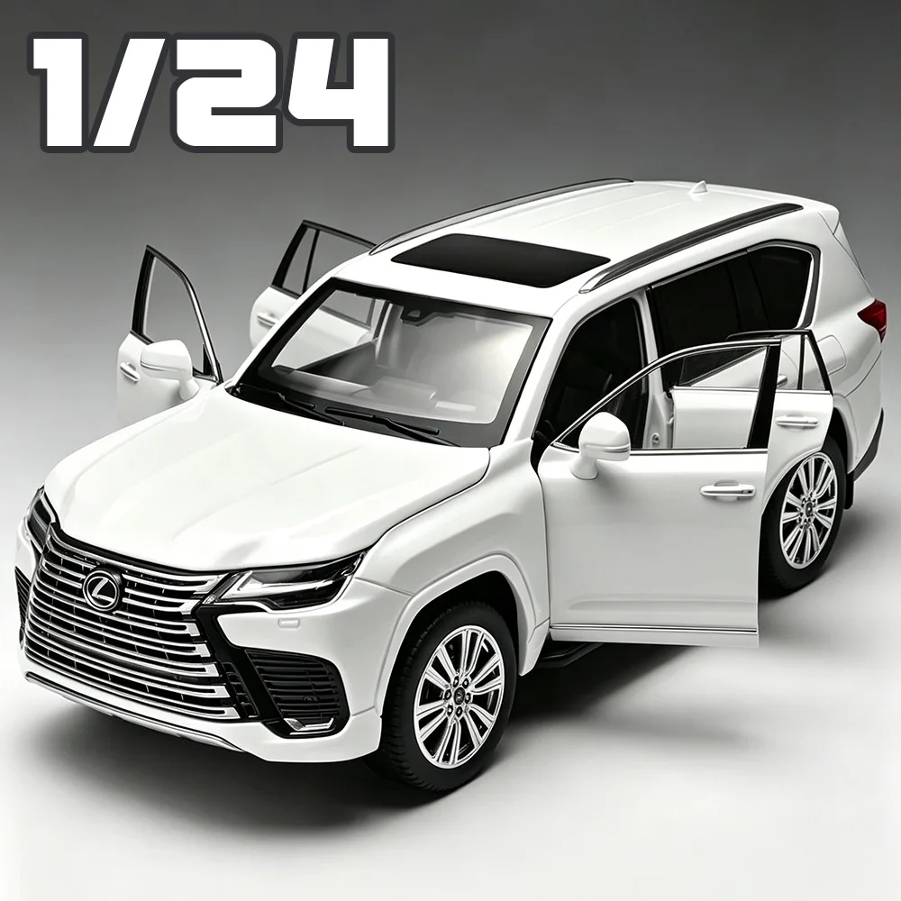 1:24 Scale LX GX550 Alloy Model Toys Diecast Car with Sound Light Pull Back Doors Opened Miniature Vehice Kid Collecting Hobbies
1:24 Scale LX GX550 Alloy Model Toys Diecast Car with Sound Light Pull Back Doors Opened Miniature Vehice Kid Collecting Hobbies
