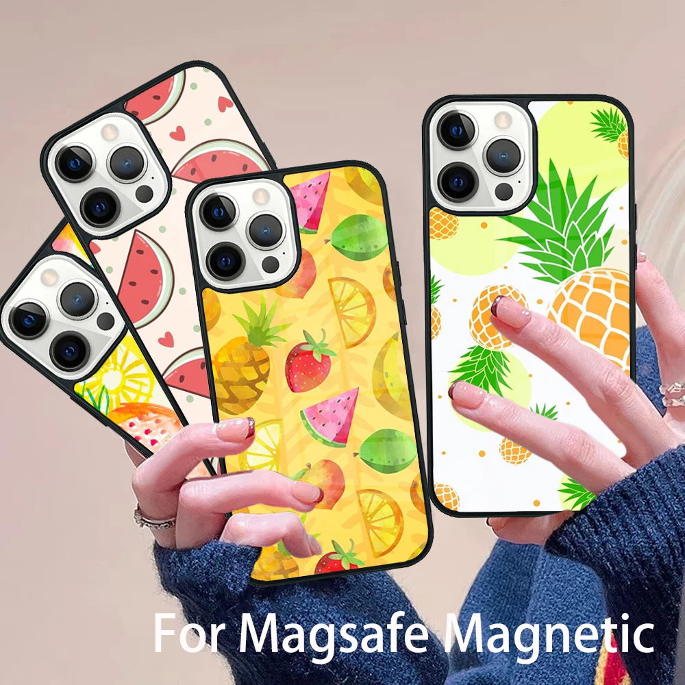 Summer Fruit Phone Case Magesafe Magnetic Wireless Charge Cover For IPhone 16 11 12 13 14 15 Pro Max Plus Mini
Summer Fruit Phone Case Magesafe Magnetic Wireless Charge Cover For IPhone 16 11 12 13 14 15 Pro Max Plus Mini