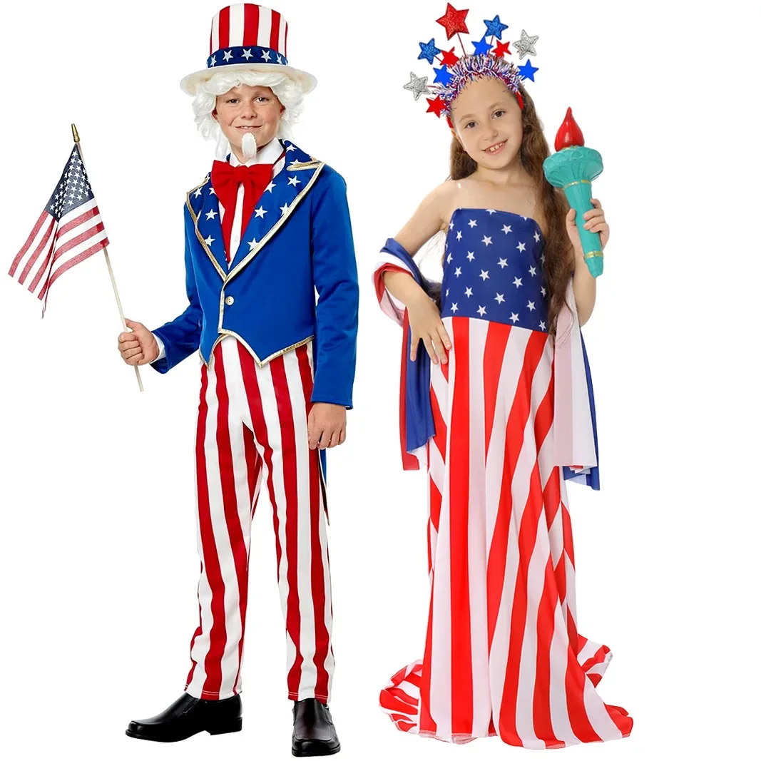 Children's Halloween Costume for Uncle Sam Role-Playing Performance Wear Independence Day Party Dress Up
Children's Halloween Costume for Uncle Sam Role-Playing Performance Wear Independence Day Party Dress Up